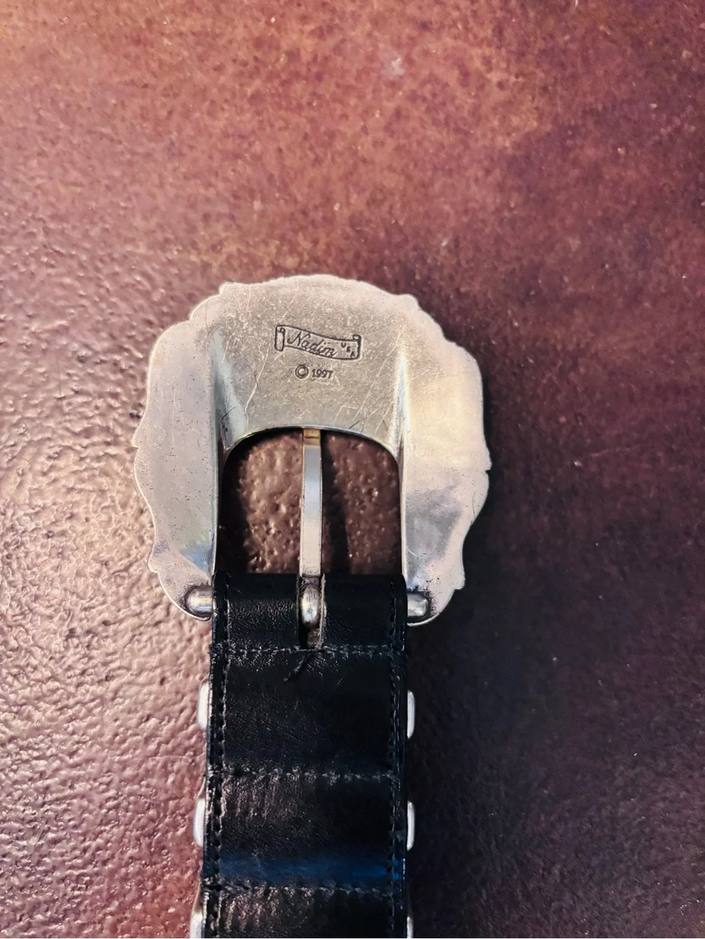 Black Leather Western Concho Belt with Silver Accents